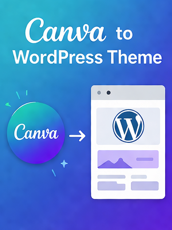 Canva design converted into a WordPress theme